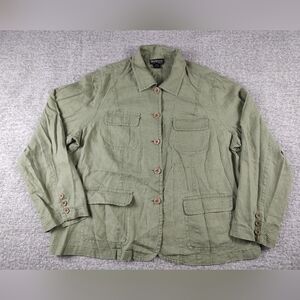 Style & Co. Olive Utility Jacket Military Safari 18W